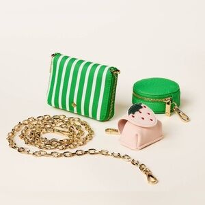 Kate spade x Target stripe mini card holder-3 pieces nwt